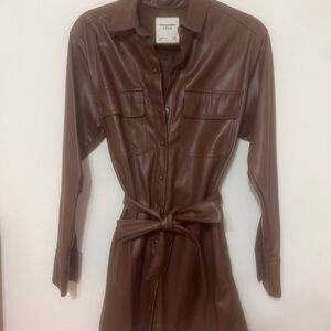 Abercrombie & Fitch Chocolate Faux Leather Dress